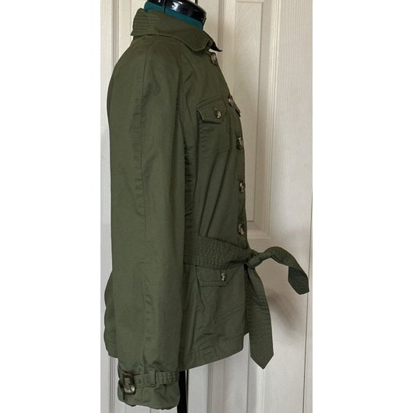 Isaac Mizrahi for Target Single-Breasted Tie Jacket Cotton Blend Women's Size L - Picture 3 of 14